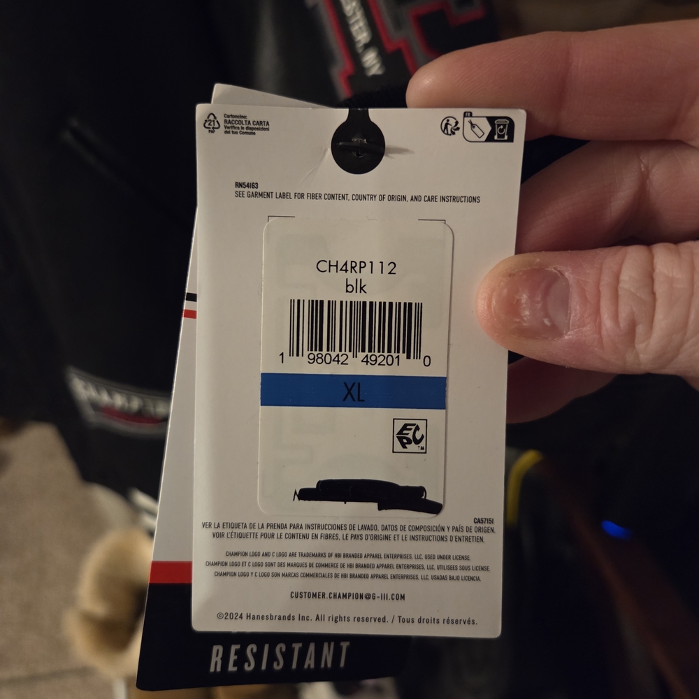 Champion Black and Red Letterman Jacket - Picture 2 of 4
